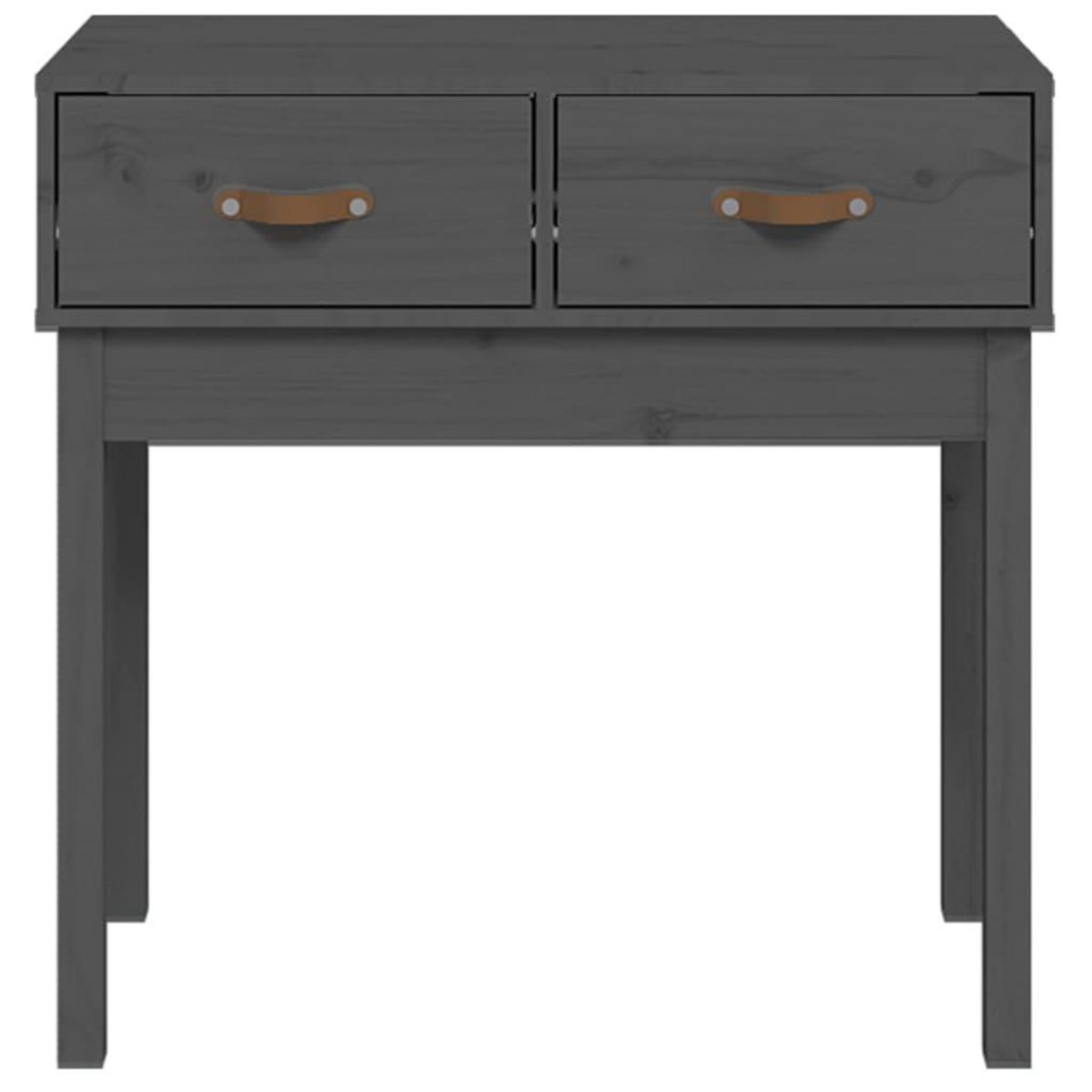 VIDAXL Table console Gris 76,5x40x75 cm Bois massif de pin