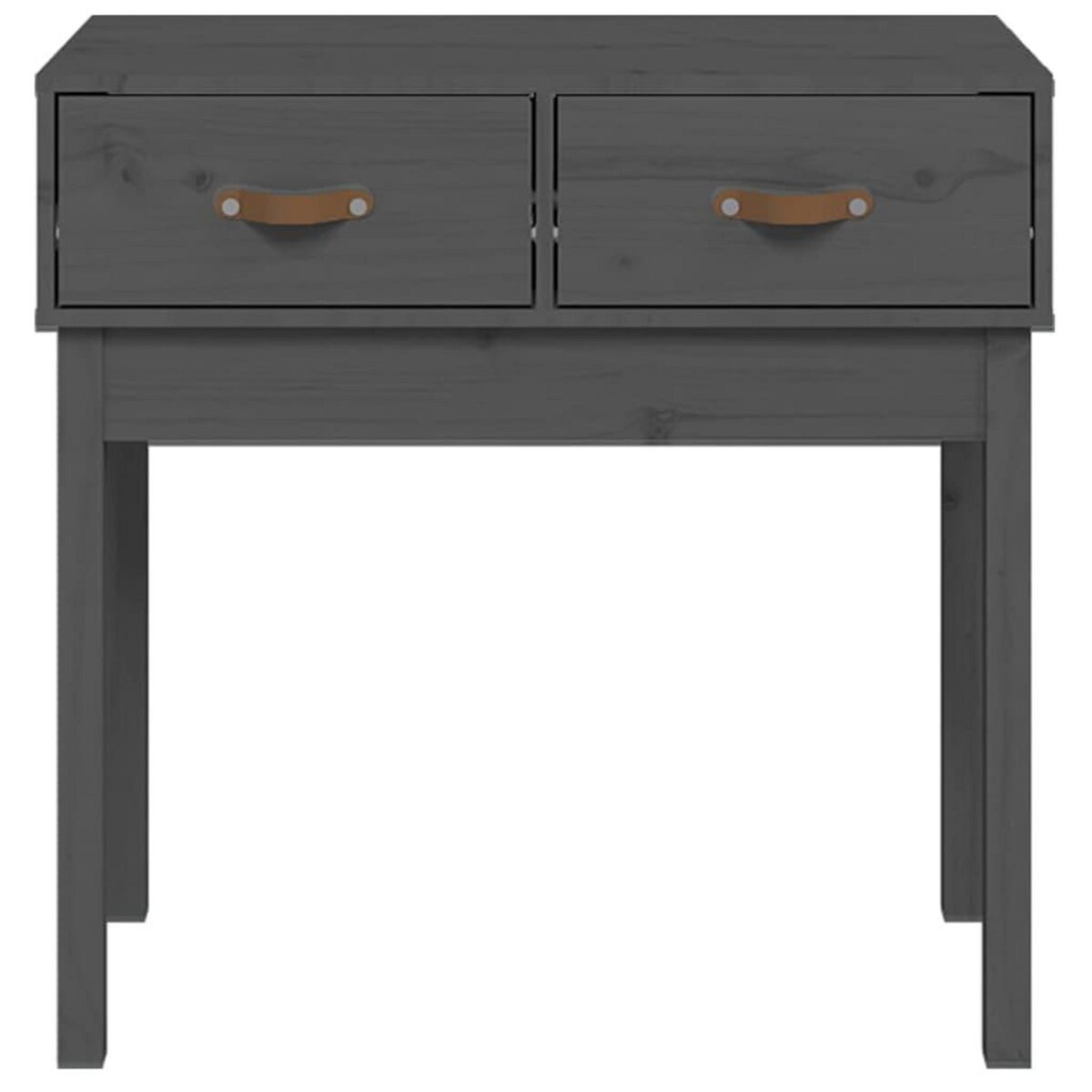 VIDAXL Table console Gris 76,5x40x75 cm Bois massif de pin