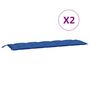 Voir la diapositive 5 : VIDAXL Coussins de banc jardin lot de 2 bleu 180x50x7 cm tissu Oxford