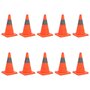 Voir la diapositive 1 : VIDAXL Cones de signalisation escamotables 10 pcs 42 cm