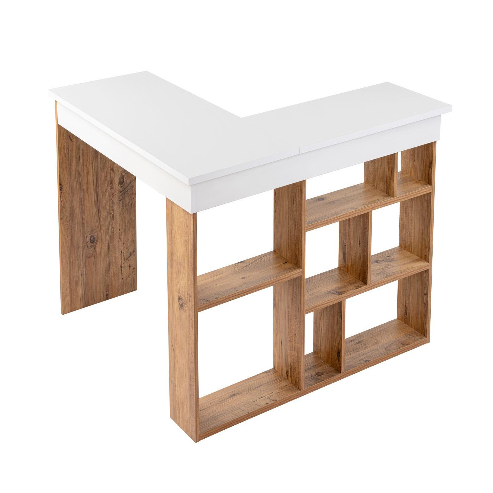 Habitat et Jardin Bureau d'étude en bois  vesper  - 130 x 120 x 72 cm - pin blanc de l'atlantique