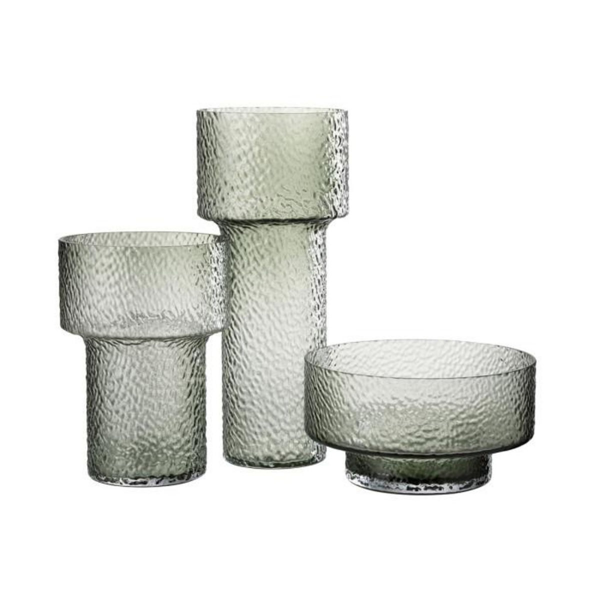 Paris Prix Vase Design en Verre  Betty  45cm Vert