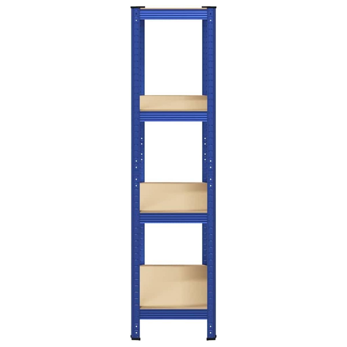 VIDAXL Etagere de rangement a 4 niveaux Bleu Acier et bois ingenierie