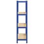 Voir la diapositive 5 : VIDAXL Etagere de rangement a 4 niveaux Bleu Acier et bois ingenierie