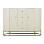 Voir la diapositive 2 : Paris Prix Buffet Design Effet Marbre  Sharon  120cm Blanc & Or