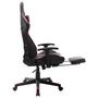 Voir la diapositive 5 : VIDAXL Chaise de jeu avec repose-pied Noir et bordeaux Cuir artificiel