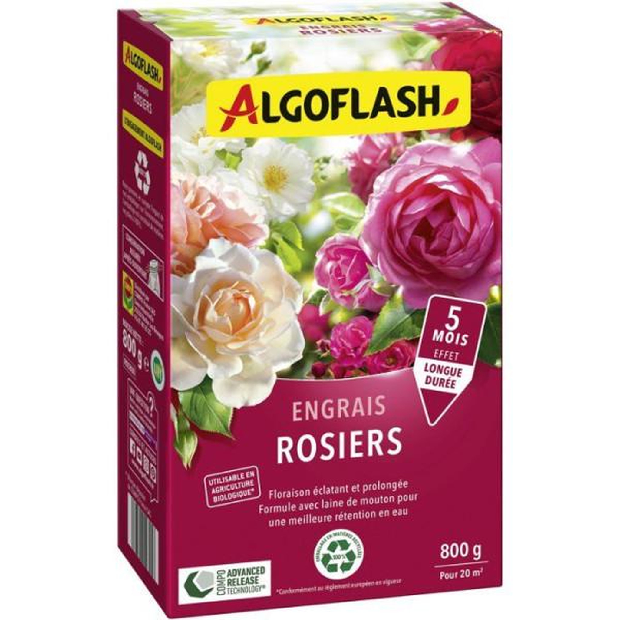 ALGOFLASH Engrais rosiers - algoflash - 800 g - uab