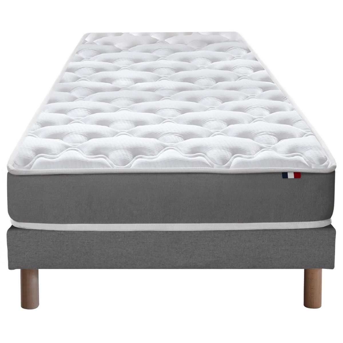 IDLITERIE Ensemble matelas mousse ferme réversible ALTO et sommier - confort français