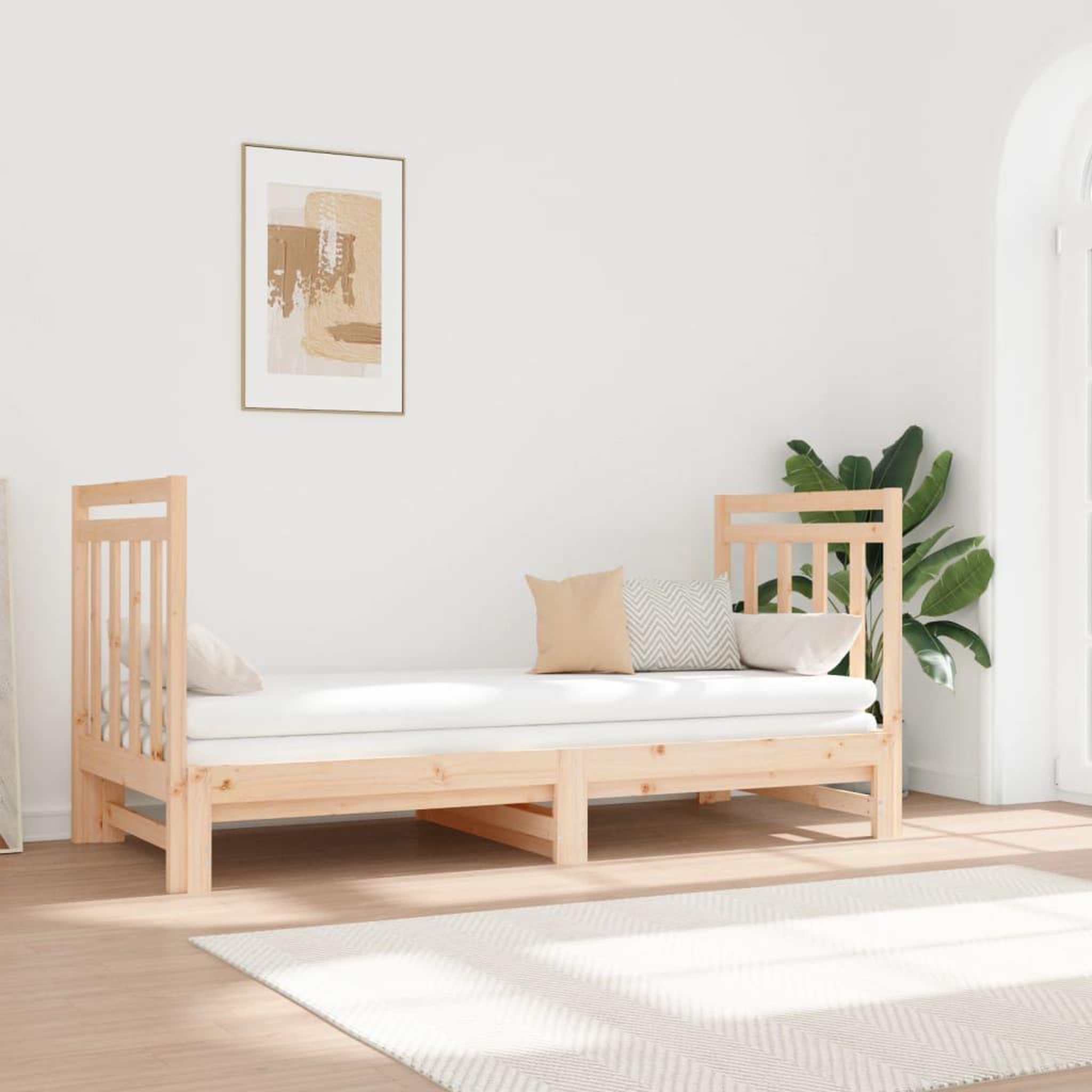 Voir la diapositive 1 : VIDAXL Lit coulissant sans matelas 2x(90x190) cm