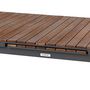 Voir la diapositive 6 : HESPERIDE Table de jardin extensible en aluminium et acacia 12 places PARADIZE - Noyer et graphite