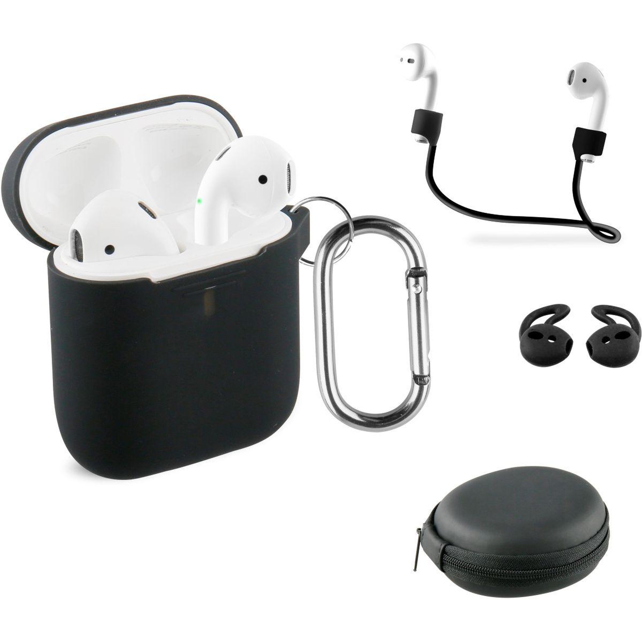 Voir la diapositive 1 : ESSENTIEL B Etui Airpods noir