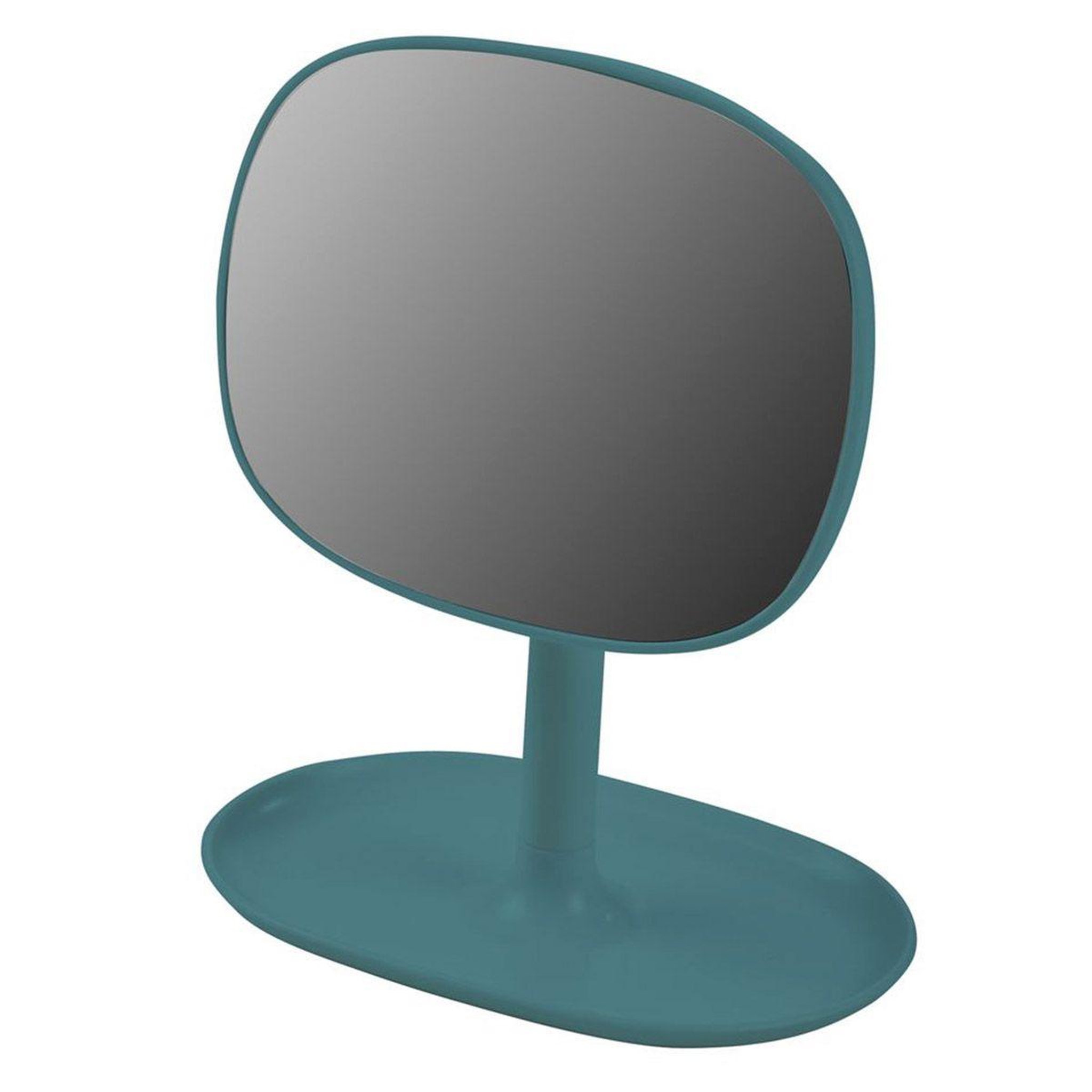 Douceur d'Intérieur Miroir & plateau à bijoux  vitamine ii  19cm bleu canard