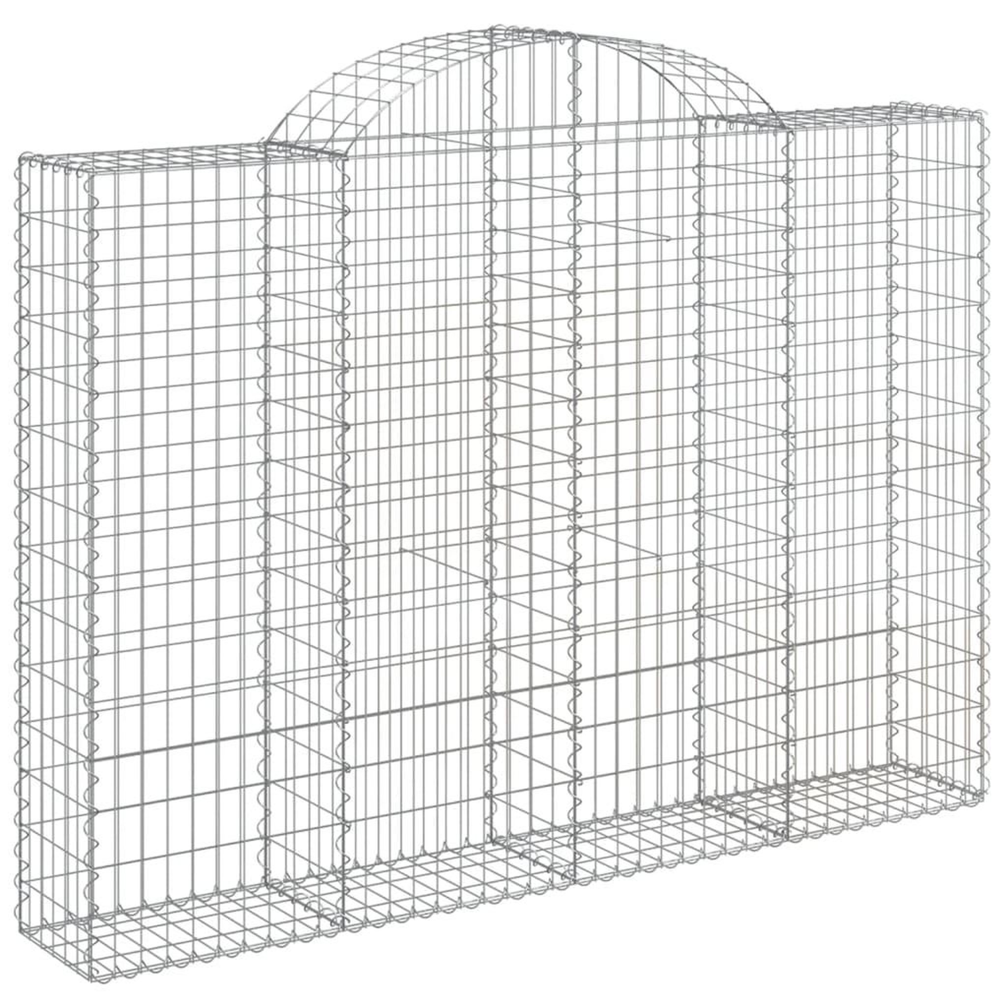 Voir la diapositive 3 : VIDAXL Paniers a gabions arques 11 pcs 200x30x140/160 cm Fer galvanise