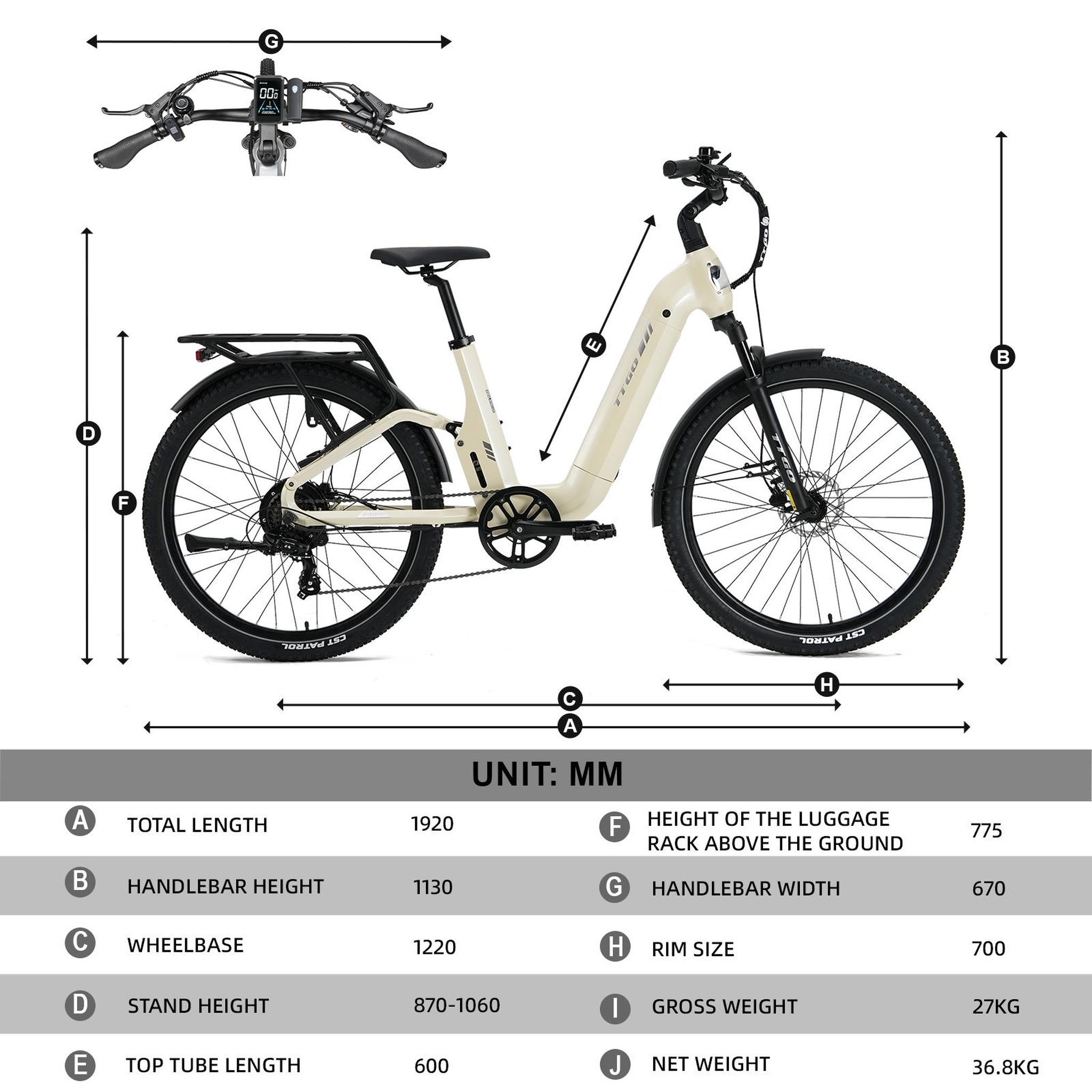 Voir la diapositive 6 : TTGO Vélo électrique TTGO E-SUVO, 48 V 15 Ah
