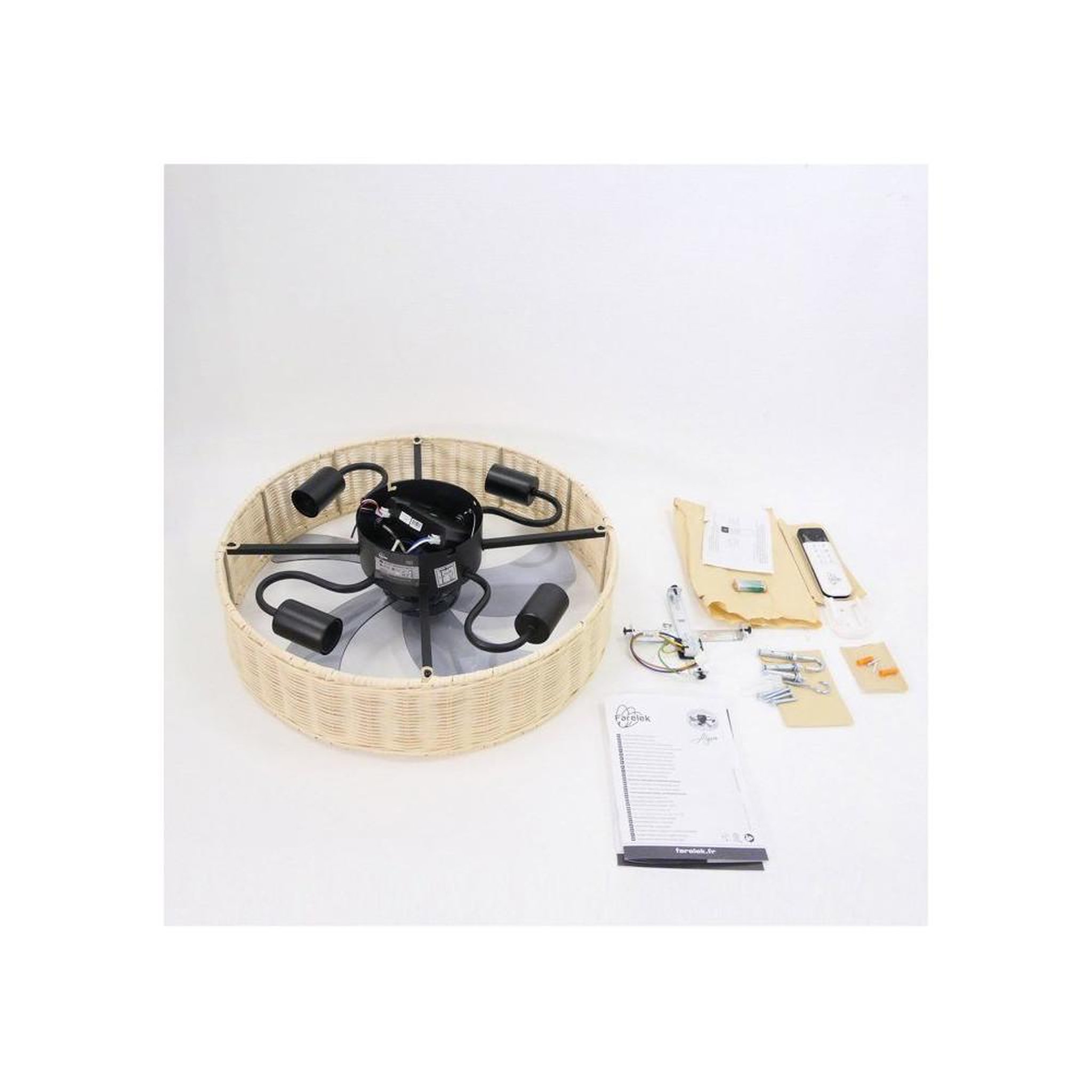 Voir la diapositive 3 : Farelek Ventilateur - Plafonnier - FARELEK - Alyzia 40 cm - Moteur DC