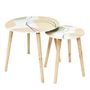 Voir la diapositive 1 : Paris Prix Lot de 2 Tables Gigognes  Poésie  48cm Multicolore