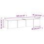 Voir la diapositive 6 : VIDAXL Meubles TV muraux avec lumieres LED 2 pcs noir 80x35x31 cm