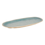 SECRET DE GOURMET Plat de Présentation Ovale  Pia  38cm Bleu