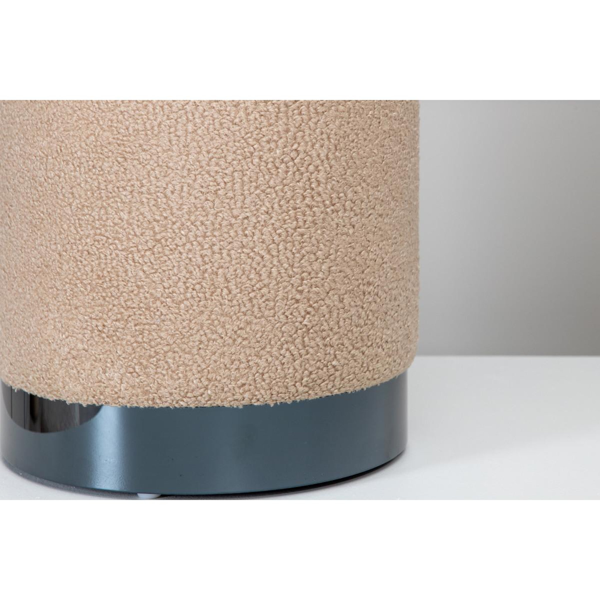 Voir la diapositive 6 : Paris Prix Pouf tissu bouclette  benji  42cm beige