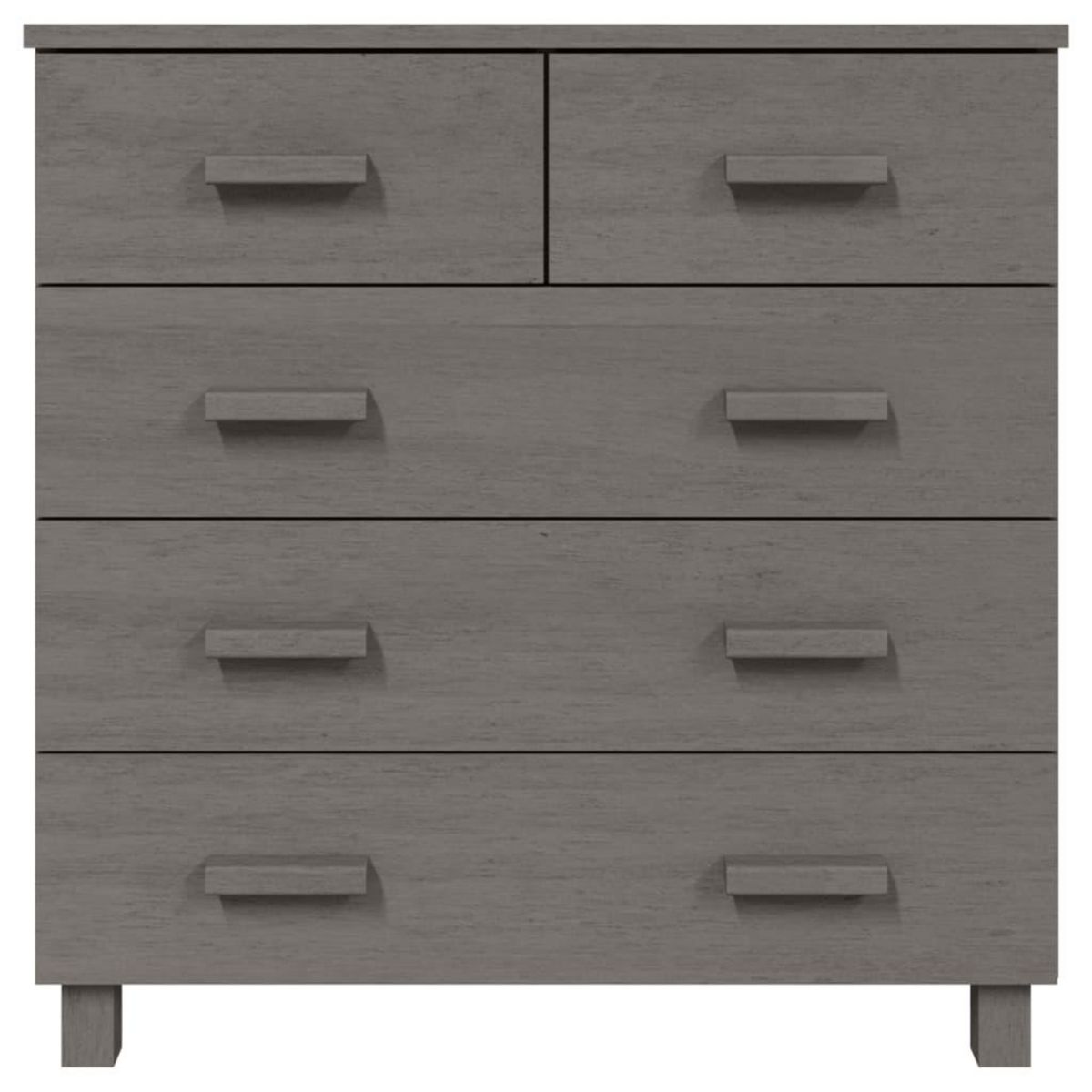 VIDAXL Buffet HAMAR Gris clair 79x40x80 cm Bois massif de pin