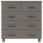 Voir la diapositive 3 : VIDAXL Buffet HAMAR Gris clair 79x40x80 cm Bois massif de pin