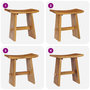 Voir la diapositive 4 : VIDAXL Tabouret Bois de teck massif