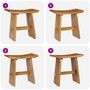 Voir la diapositive 4 : VIDAXL Tabouret Bois de teck massif