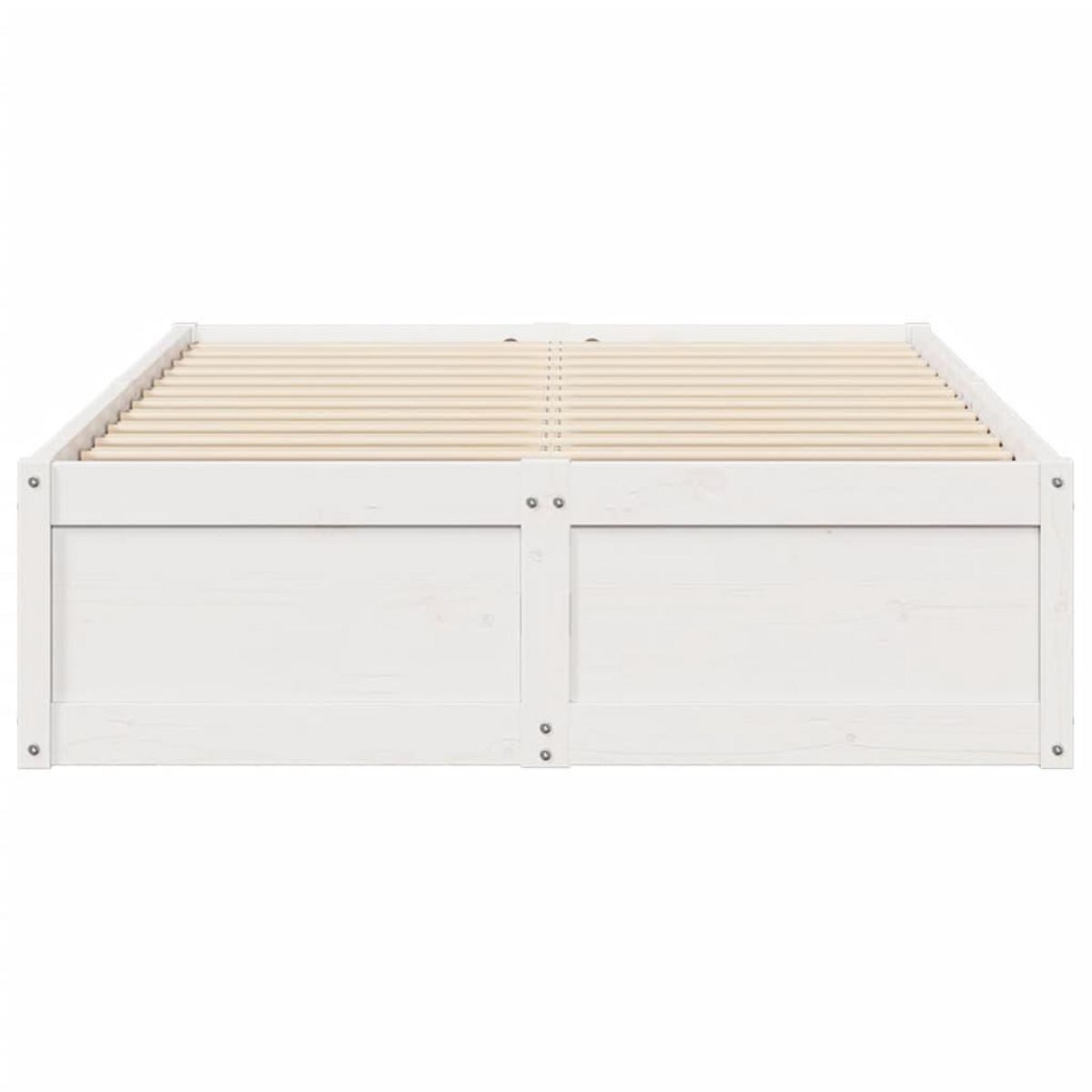 VIDAXL Cadre de lit sans matelas blanc 120x190 cm bois de pin massif