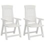 Voir la diapositive 2 : VIDAXL Chaises inclinables de jardin lot de 2 blanc PP