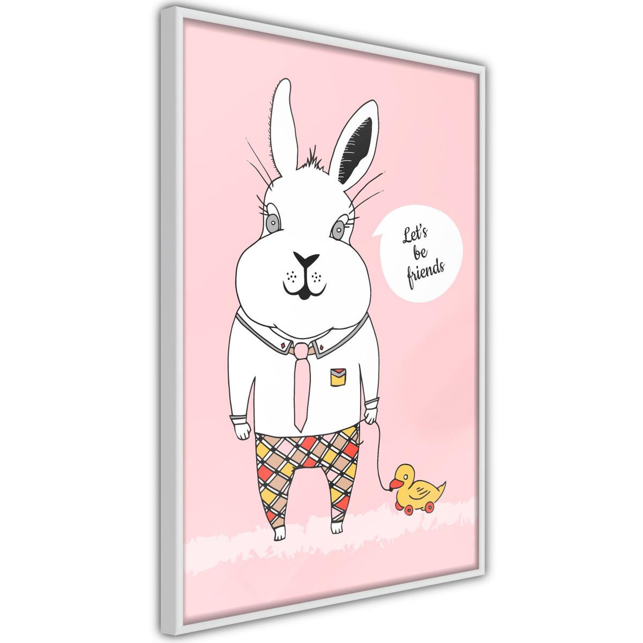 Paris Prix Affiche murale encadrée  friendly bunny