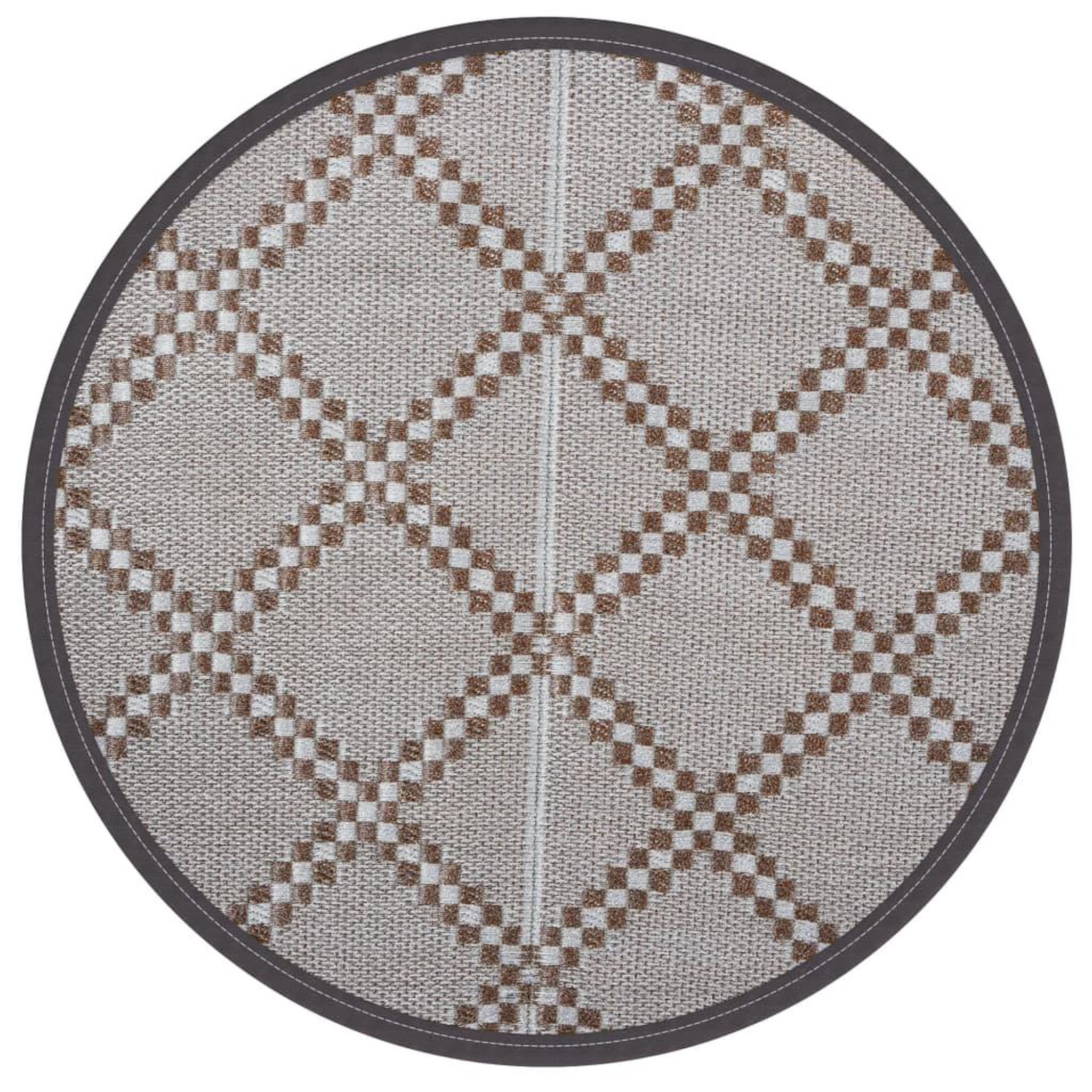 Voir la diapositive 2 : VIDAXL Tapis d'exterieur ARAKIL marron Ø160 cm PP