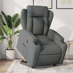 VIDAXL Fauteuil inclinable Gris fonce Tissu