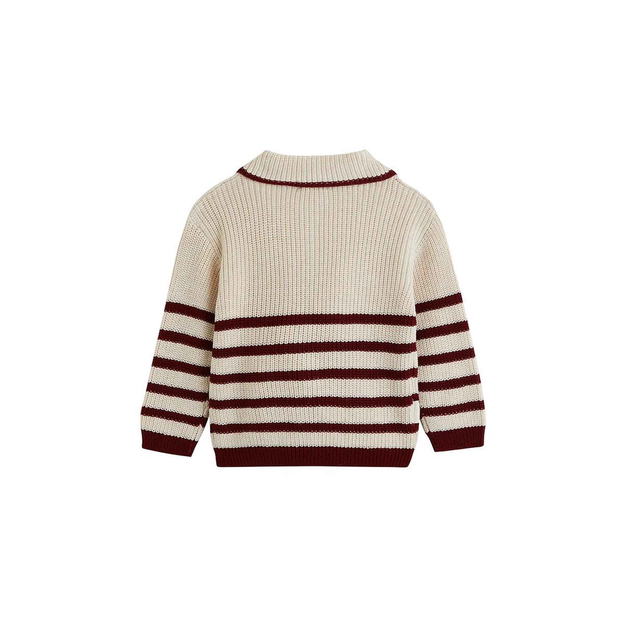 Voir la diapositive 2 : PETIT BEGUIN Pull enfant en tricot pistache