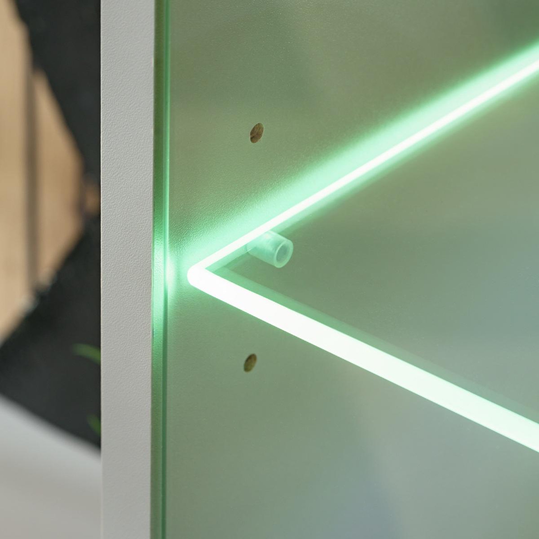 Voir la diapositive 5 : JLC KREATION Ensemble meuble tv mural suspendu bois et gris genes