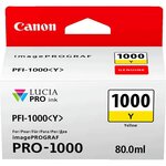 Canon Cartouche d'encre Canon PFI-1000 Y jaune gel Original pour imagePROGRAF PRO-1000