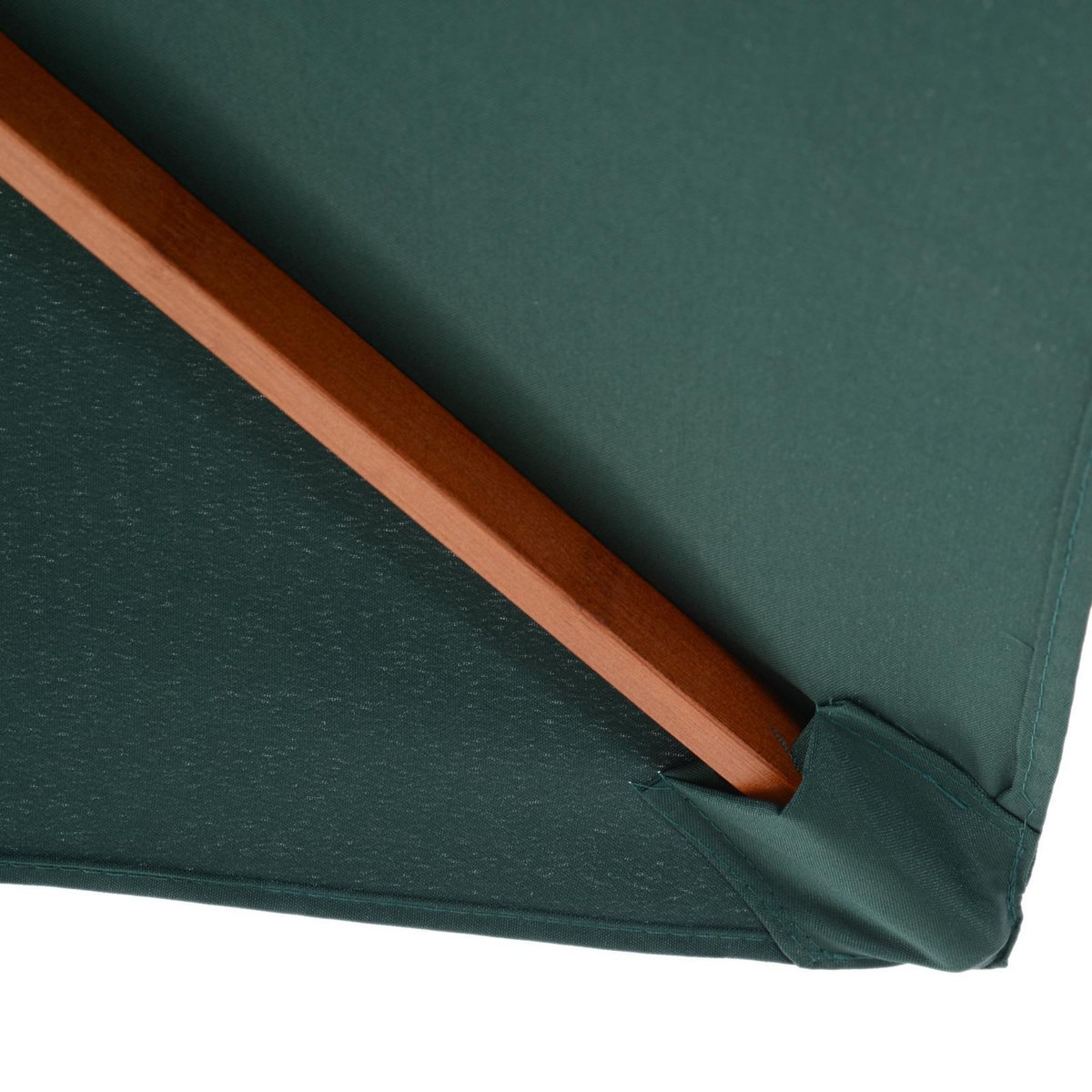 OUTSUNNY Parasol rectangulaire inclinable bois polyester haute densité 2L x 1,5l x 2,3H m vert foncé