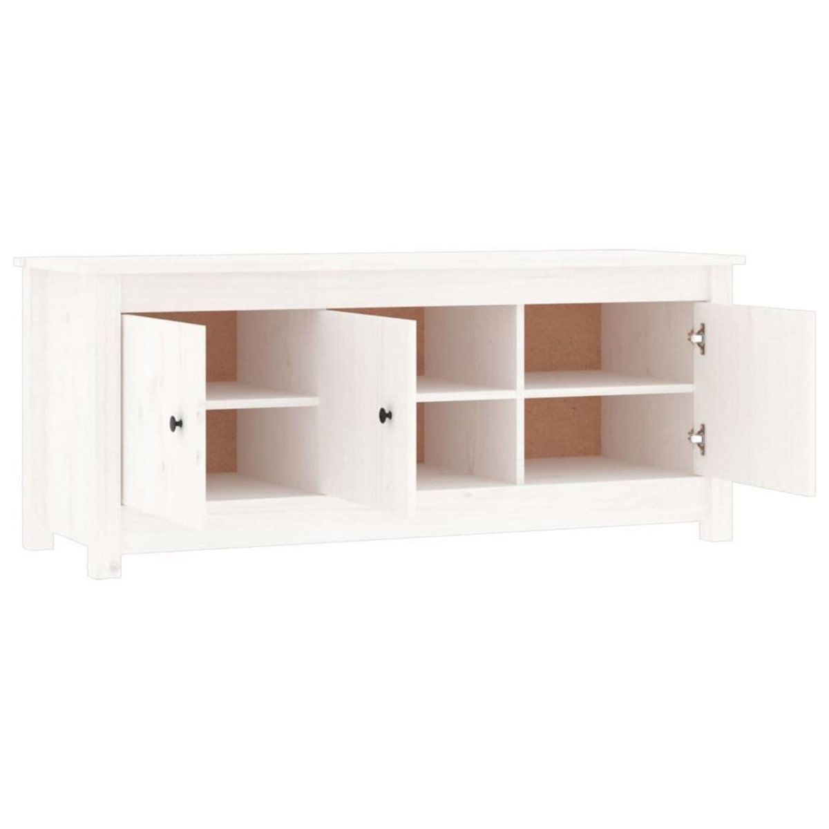 VIDAXL Armoire a chaussures Blanc 110x38x45,5 cm Bois de pin massif