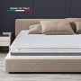 Voir la diapositive 3 : THE WHITE STONE Matelas 80 x 190 en Waterfoam Hypoallergénique | Hauteur 20 cm | Rembourrage en ouate et revêtement en tissu 3D respirant, anti-acarien et antifongique | Fabriqué en Italie