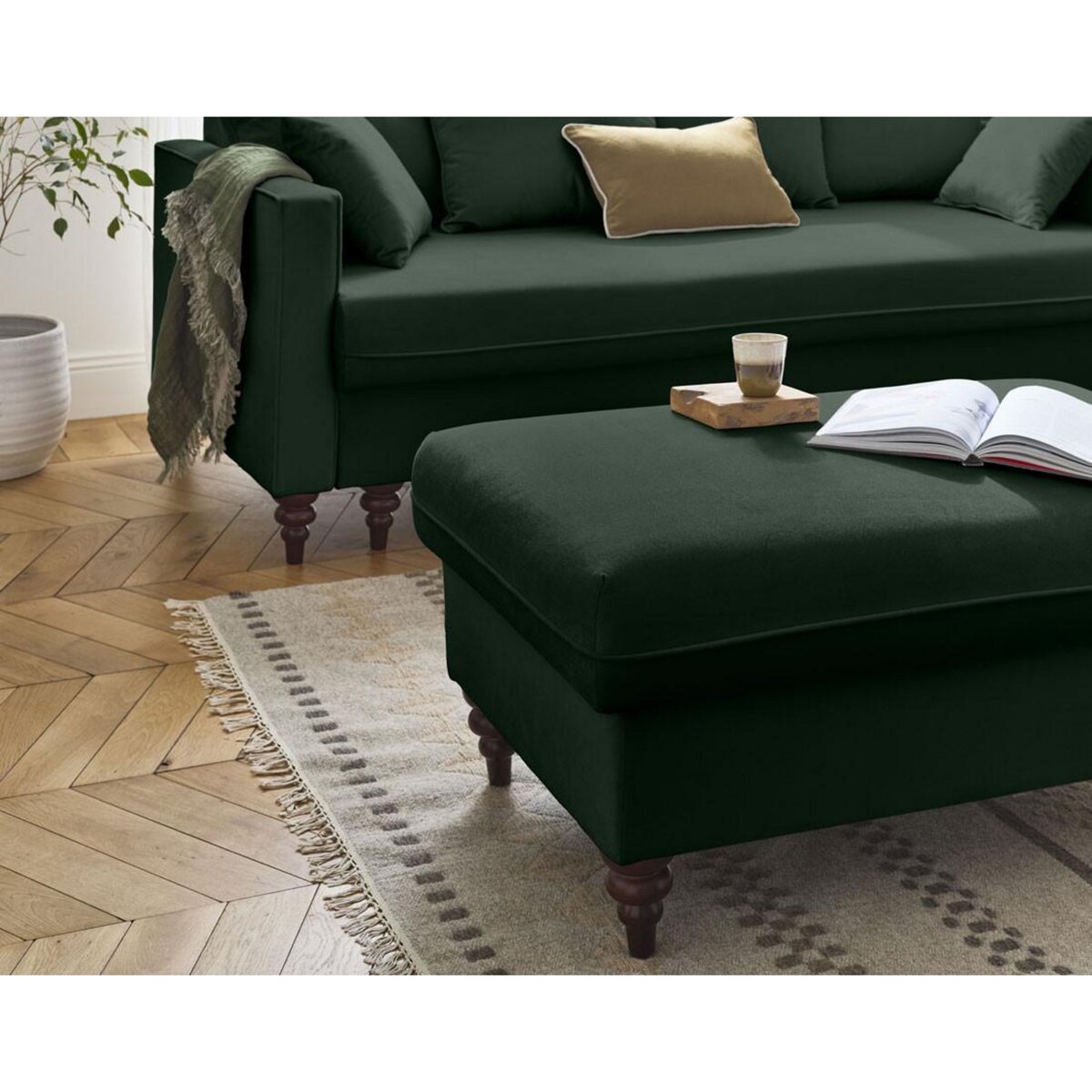 BEST MOBILIER Flamingo - canapé droit 3 places convertible en velours