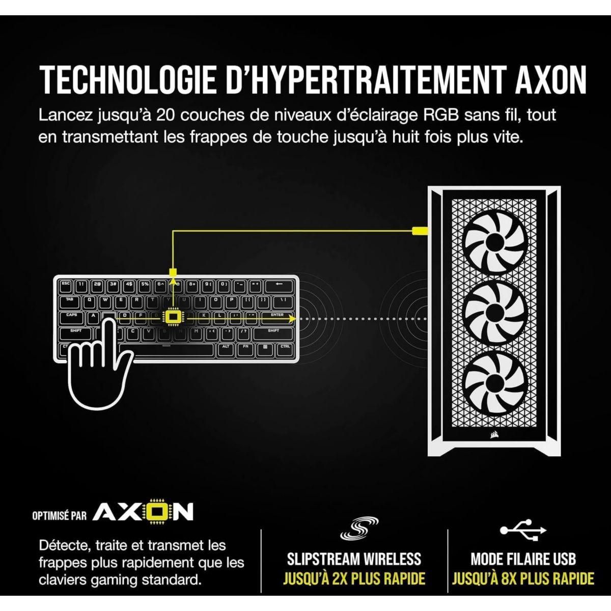 Corsair Clavier gamer sans fil K100 AIR Wireless