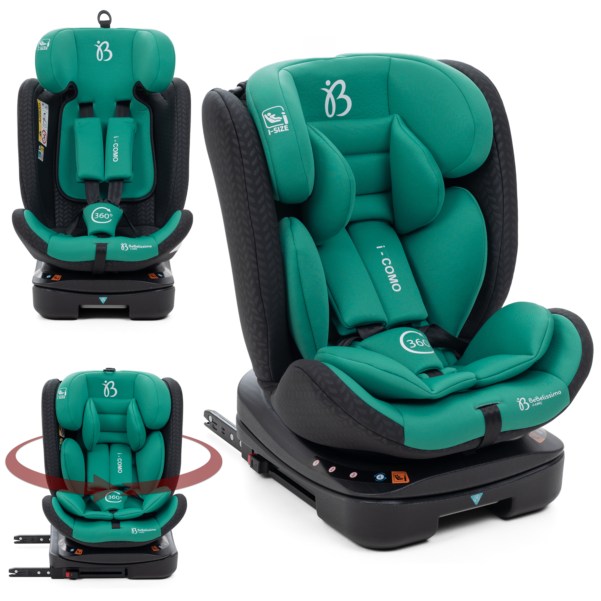 Voir la diapositive 1 : BEBELISSIMO Siège auto isofix - pivontant 360 ° - 40-150 cm -  0-36kg  i- como