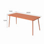 Voir la diapositive 3 : CONCEPT USINE Table de jardin 6 places 160cm terracotta BERGAME
