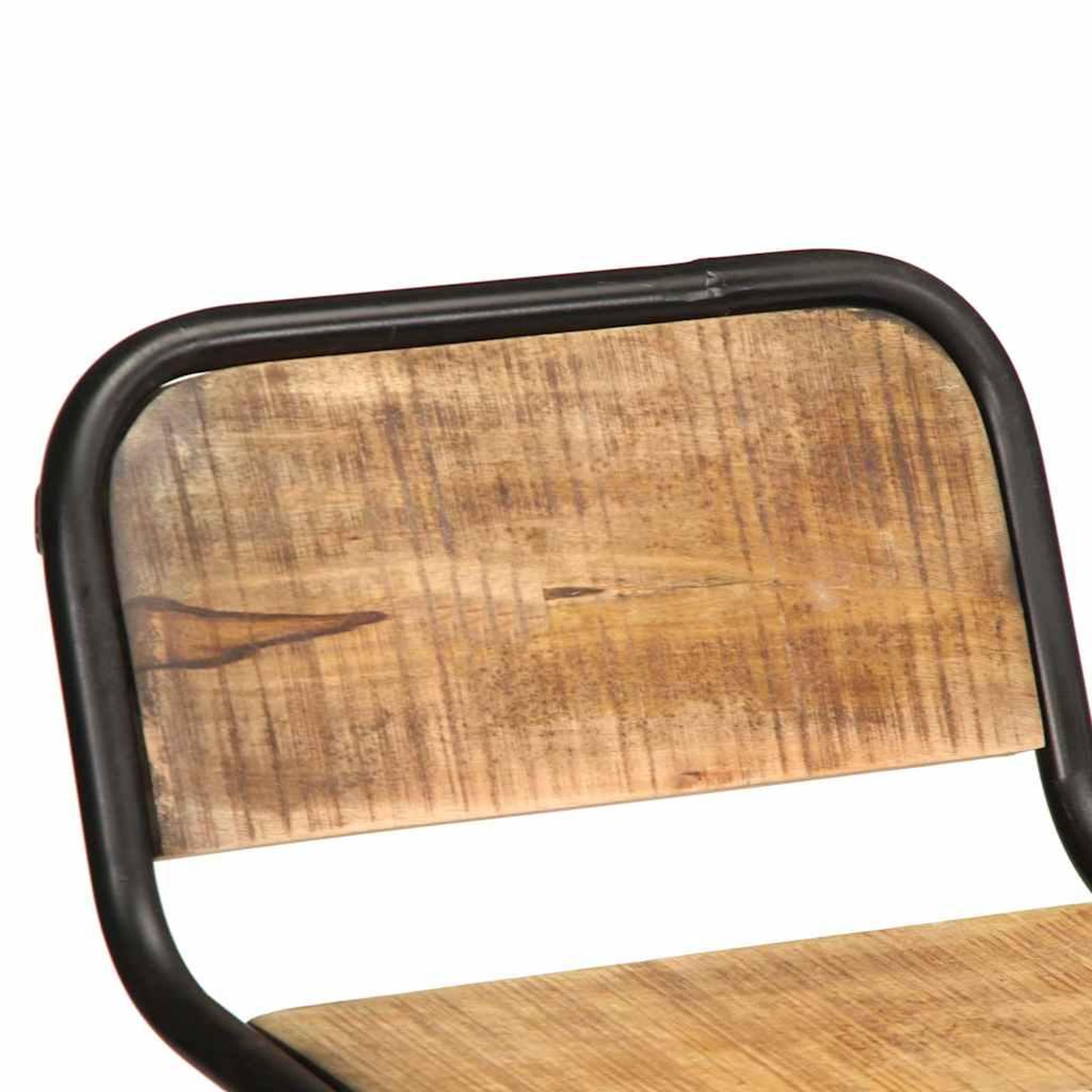 Voir la diapositive 5 : VIDAXL Tabourets de bar lot de 4 bois massif manguier brut