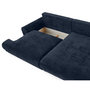 Voir la diapositive 3 : LISA DESIGN Nelly - canapé d'angle droit 4 places convertible avec coffre en velours texturé