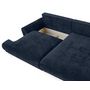 Voir la diapositive 3 : LISA DESIGN Nelly - canapé d'angle droit 4 places convertible avec coffre en velours texturé