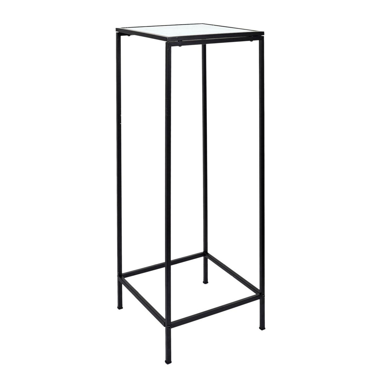 TOILINUX Duo de Sellettes Gigognes en effet marbre - Noir et Blanc