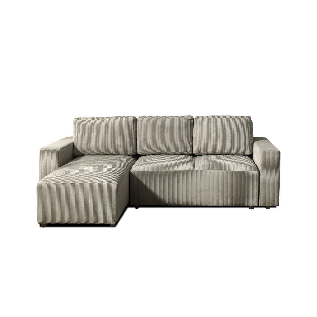 LISA DESIGN Livy - canapé d'angle convertible et coffre - réversible - en velours côtelé - 4 places