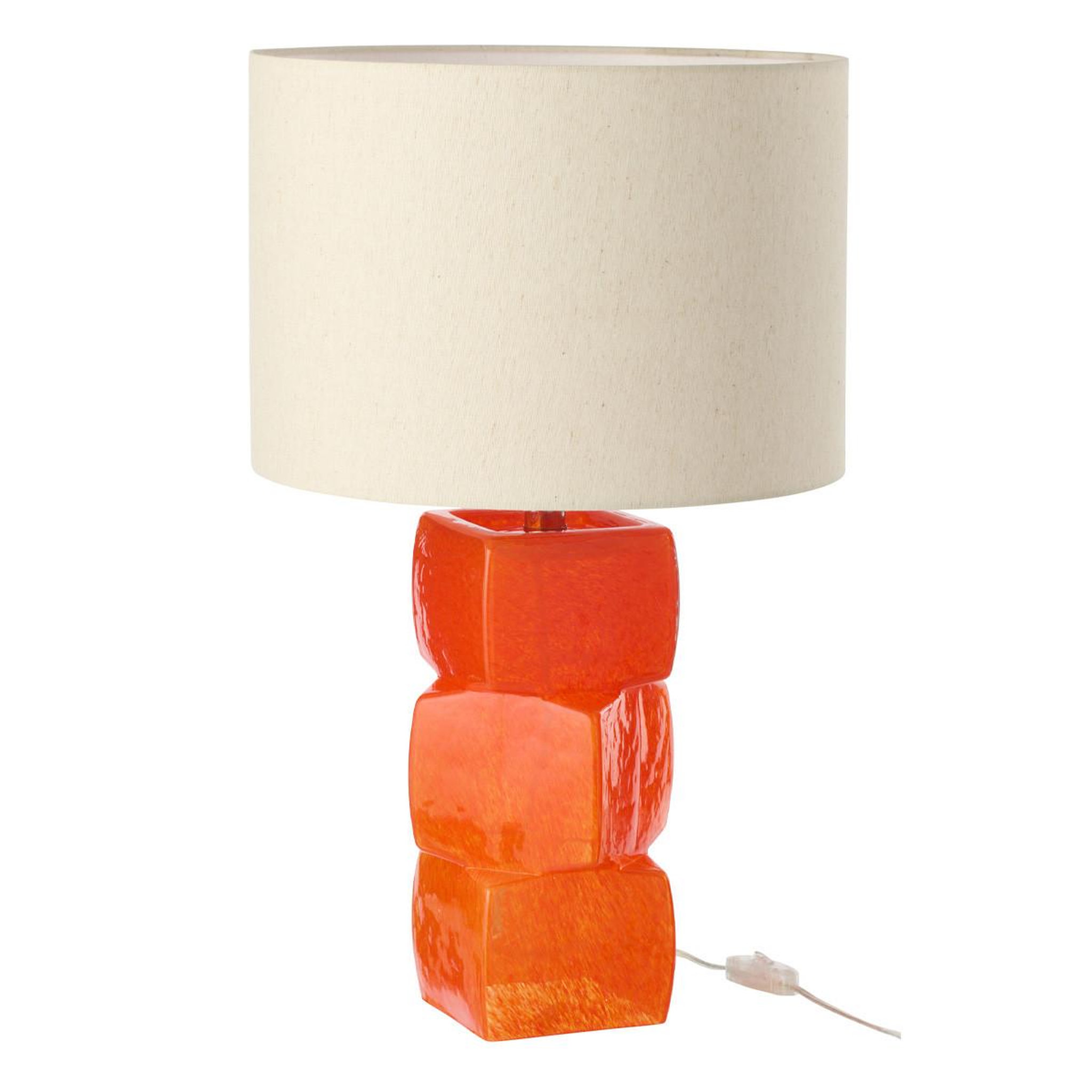 J-LINE Lampe à poser design  3 cubes  62cm orange