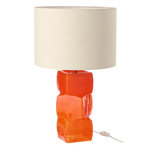 Paris Prix Lampe à Poser Design  3 Cubes  62cm Orange