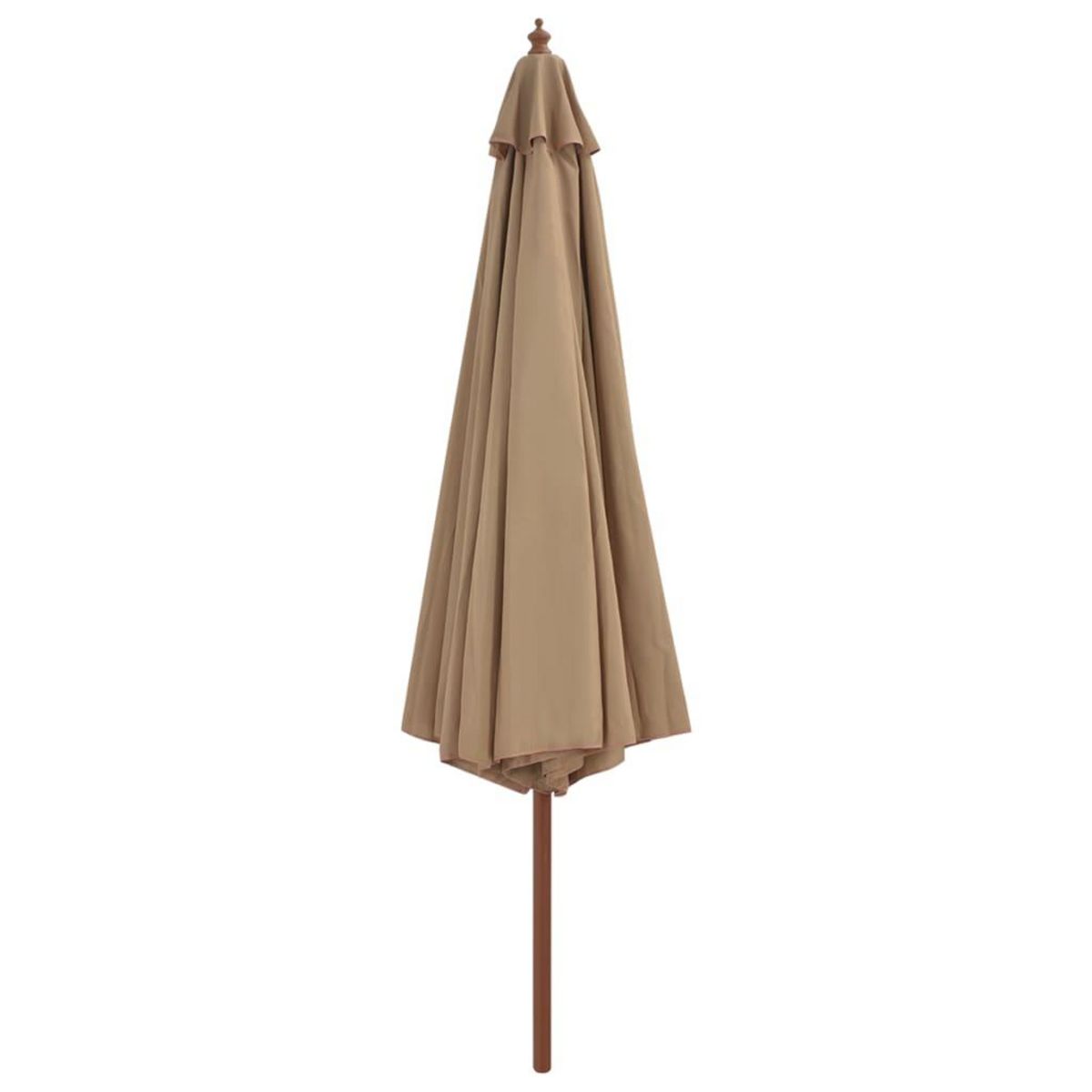 VIDAXL Parasol d'exterieur avec mat en bois 350 cm Taupe